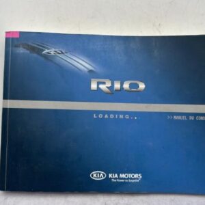 Notice d'utilisation KIA RIO 3 PHASE 1 Diesel