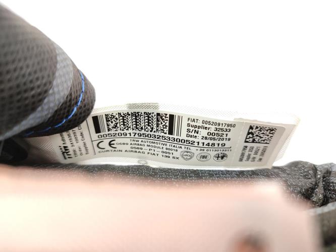 Air bag rideau gauche FIAT PANDA 3 PHASE 1 Essence