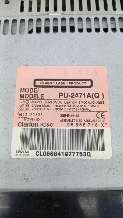 Autoradio d'origine CITROEN C3 1 PHASE 1 Essence