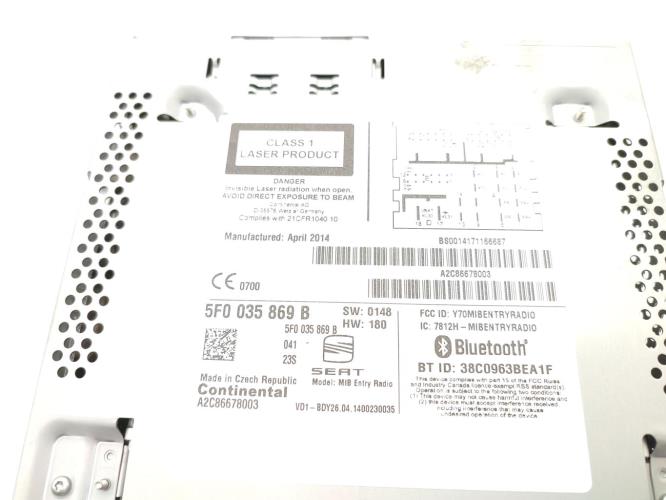 Autoradio d'origine SEAT LEON 3 PHASE 1 Diesel