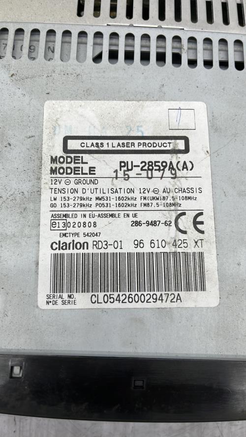 Autoradio d'origine PEUGEOT PARTNER 1 PHASE 2 Diesel