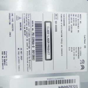 Autoradio d'origine PEUGEOT 308 2 PHASE 1 Diesel