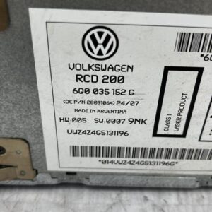 Autoradio d'origine VOLKSWAGEN POLO 4 PHASE 2 Diesel
