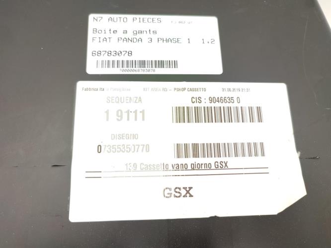 Boite a gants FIAT PANDA 3 PHASE 1 Essence