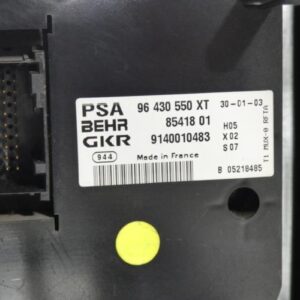 Commande chauffage PEUGEOT 206 PHASE 1 Diesel
