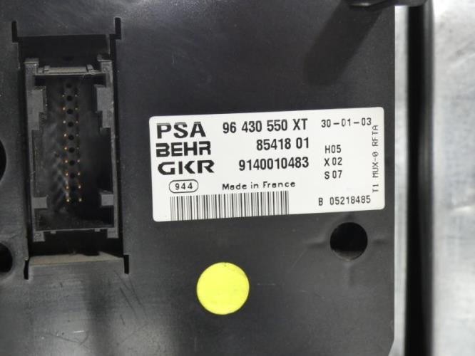 Commande chauffage PEUGEOT 206 PHASE 1 Diesel