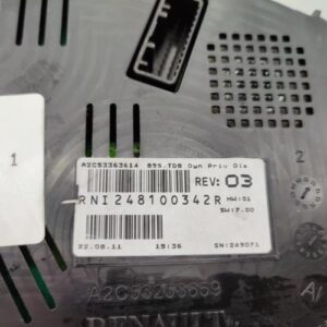 Compteur RENAULT MEGANE 3 PHASE 1 Diesel
