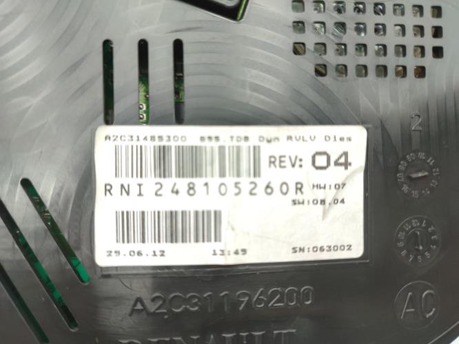 Compteur RENAULT MEGANE 3 PHASE 2 BREAK Diesel