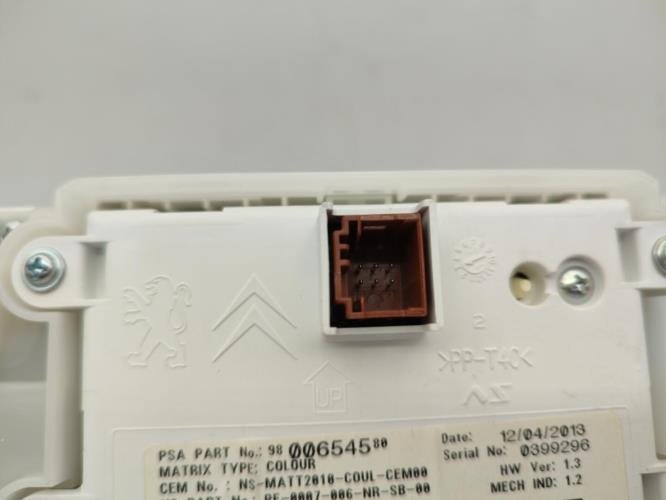 Compteur PEUGEOT 208 1 PHASE 1 Essence