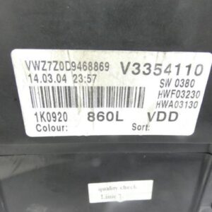 Compteur VOLKSWAGEN GOLF 5 Diesel