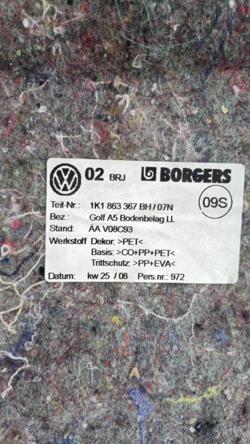 Moquette VOLKSWAGEN GOLF 6 Diesel