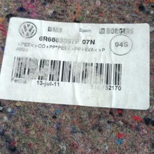 Moquette VOLKSWAGEN POLO 5 PHASE 1 Diesel