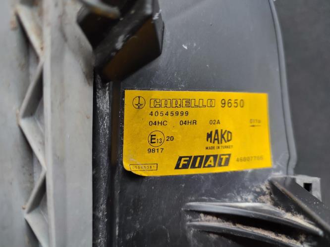 Optique avant principal droit (feux)(phare) FIAT DOBLO 1 PHASE 1 Diesel