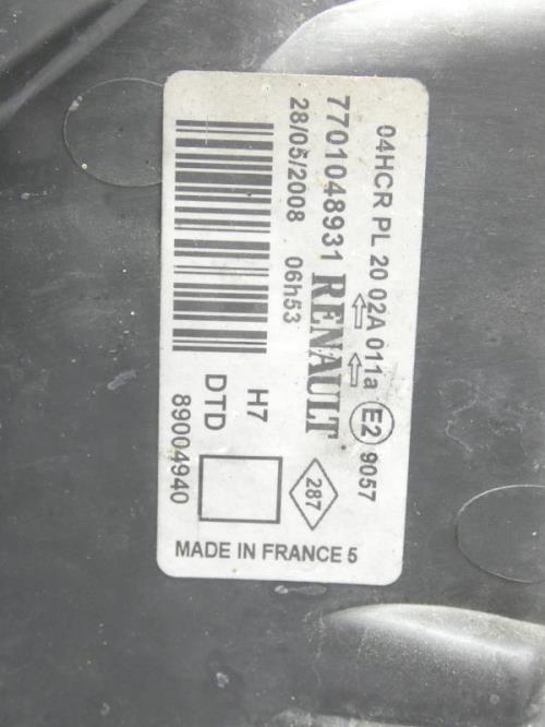 Optique avant principal droit (feux)(phare) RENAULT LAGUNA 2 PHASE 1 Diesel