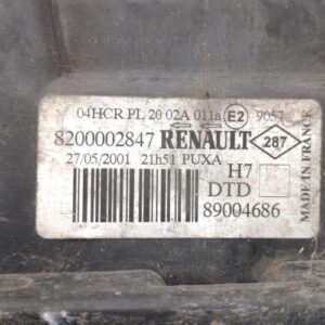 Optique avant principal droit (feux)(phare) RENAULT LAGUNA 2 PHASE 1 BREAK Diesel