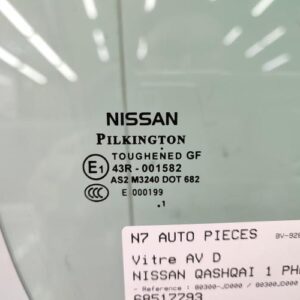 Vitre avant droit NISSAN QASHQAI 1 PHASE 2 Diesel