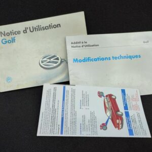 Notice d'utilisation VOLKSWAGEN GOLF 3 Essence