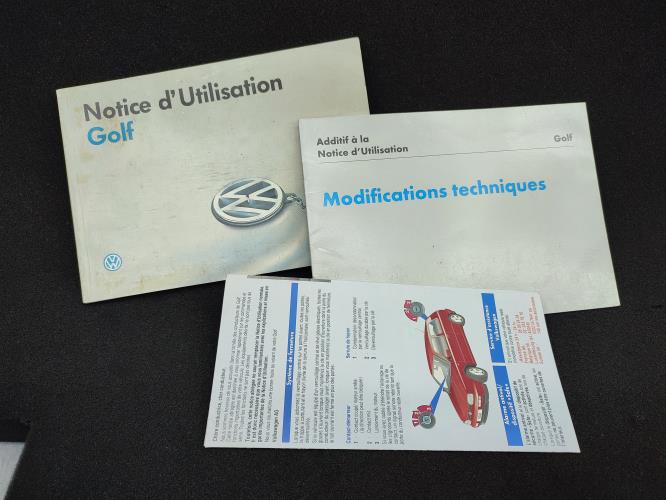 Notice d'utilisation VOLKSWAGEN GOLF 3 Essence